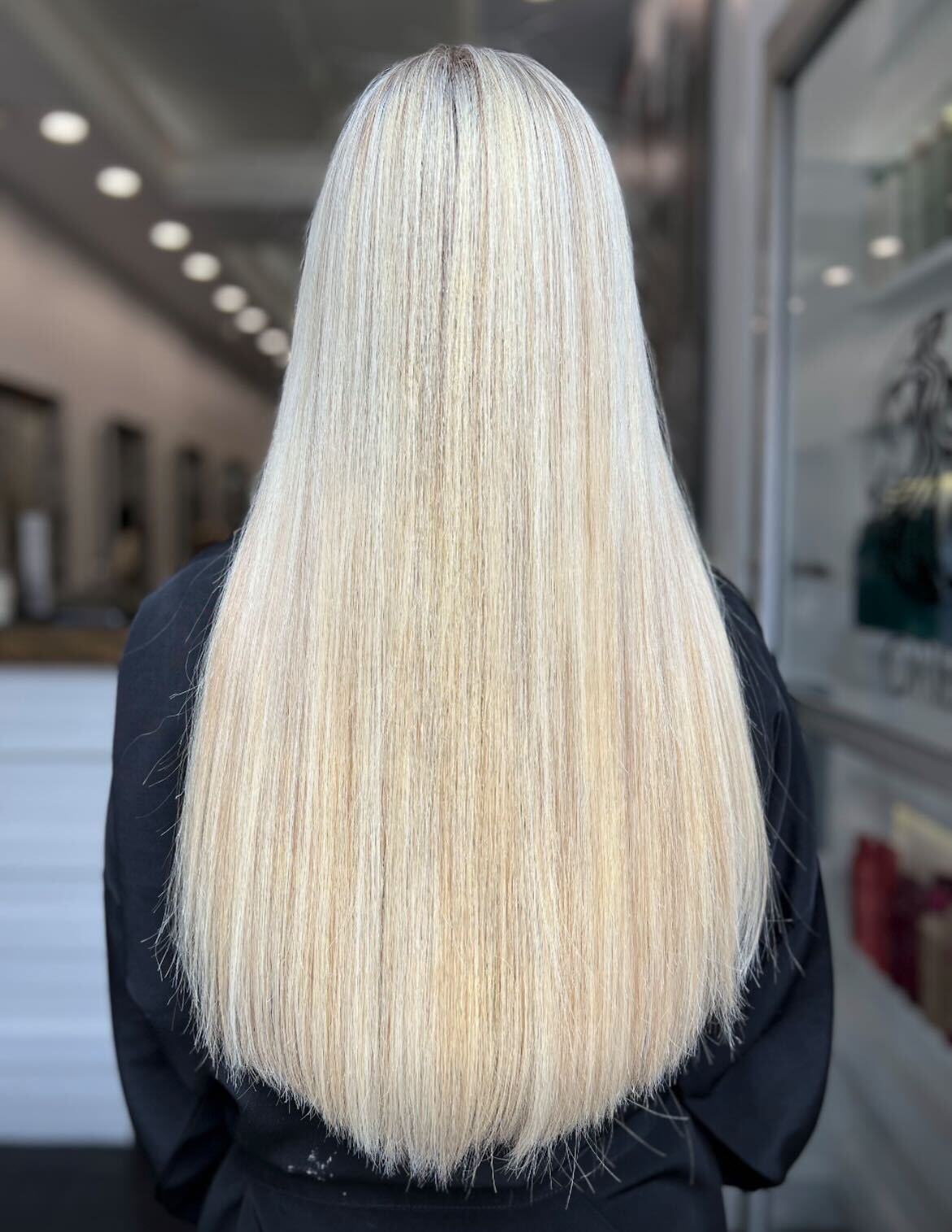 Blonde keratin tratment result in Upper East Side, NYC.